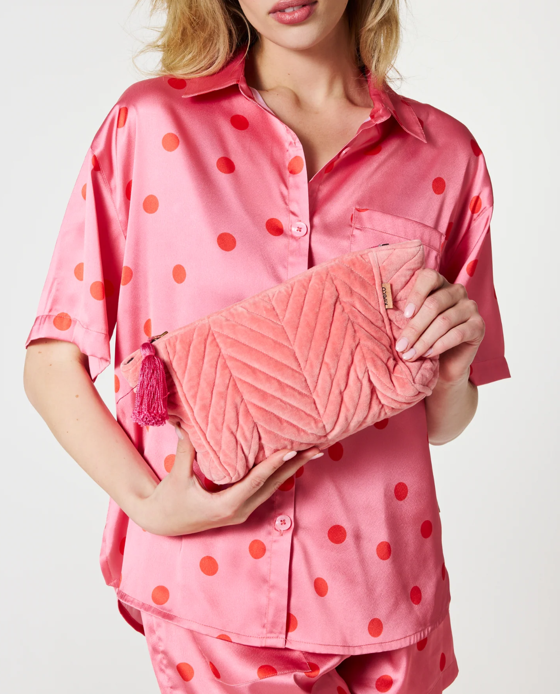 Strawberry Velvet Toiletry Bag