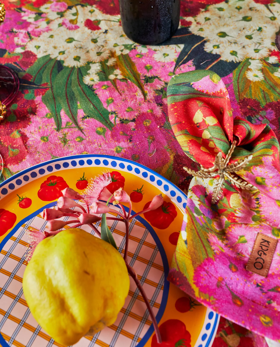 Australian Bush Blossom Christmas Linen 4P Napkin Set