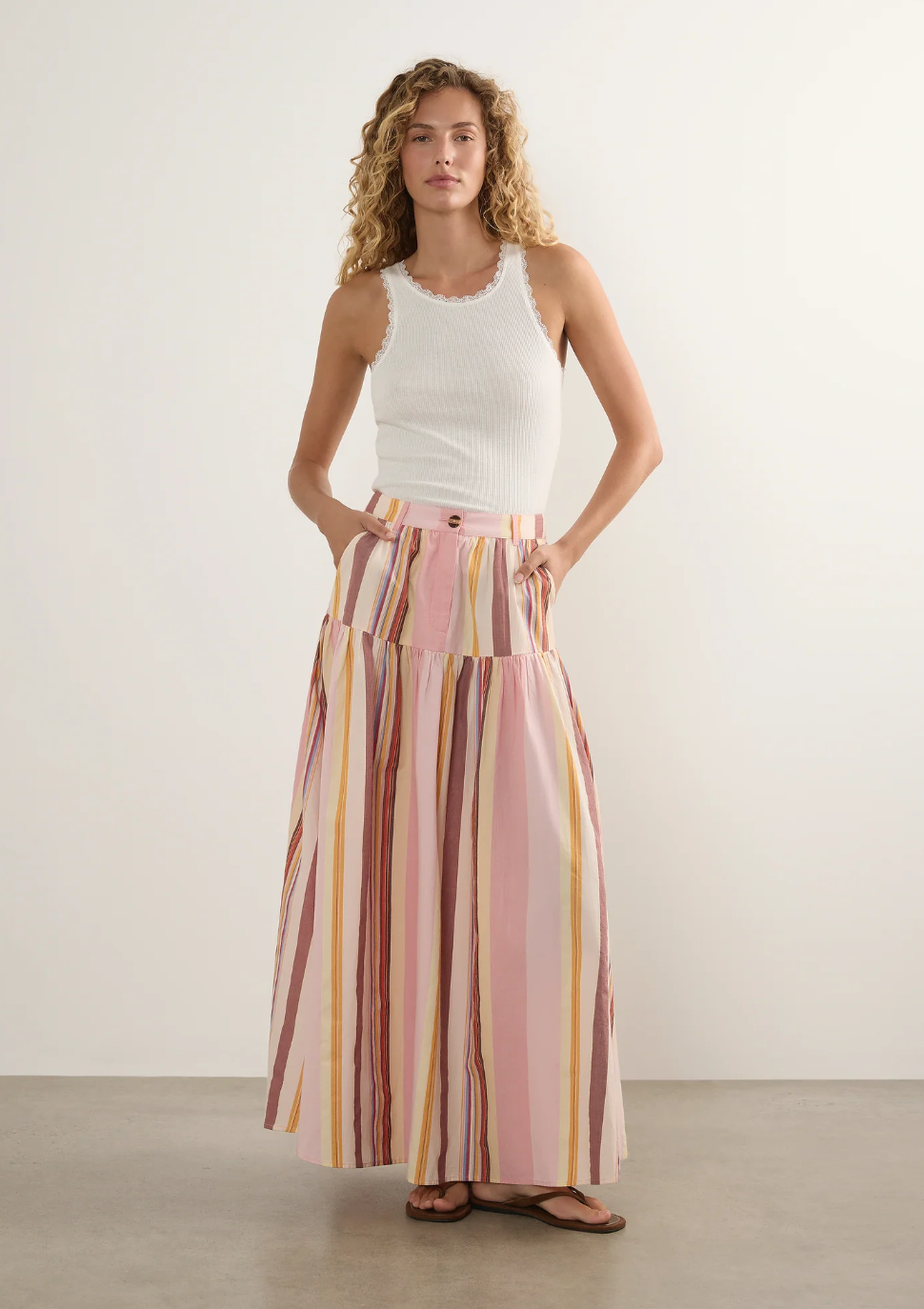 Harley Maxi Skirt - Stripe