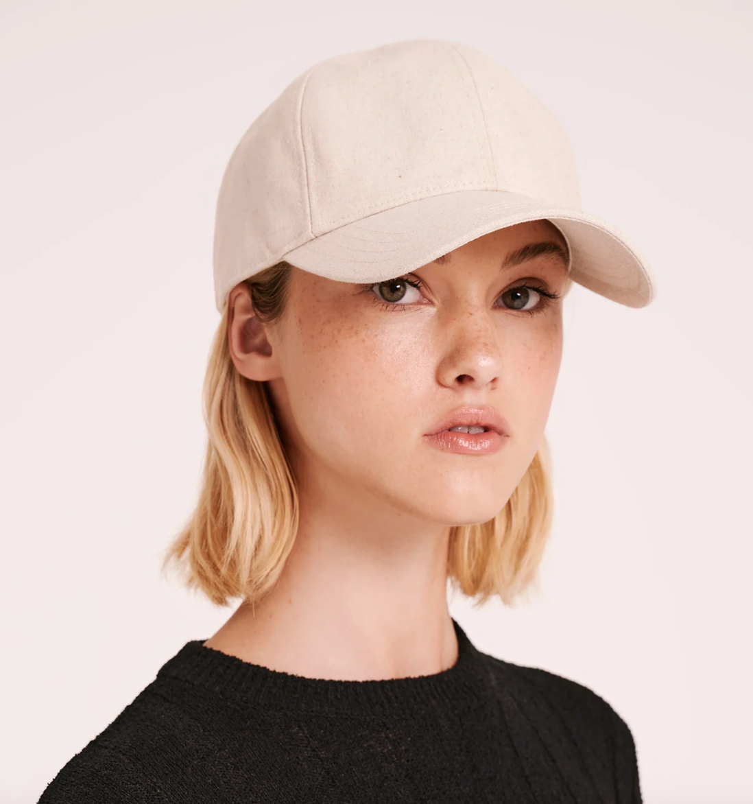 Nude Linen Cap