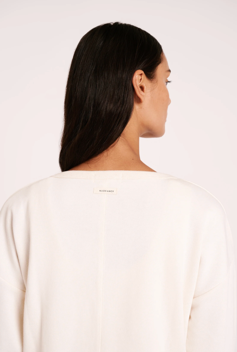 Lounge Fleece Tee - Natural