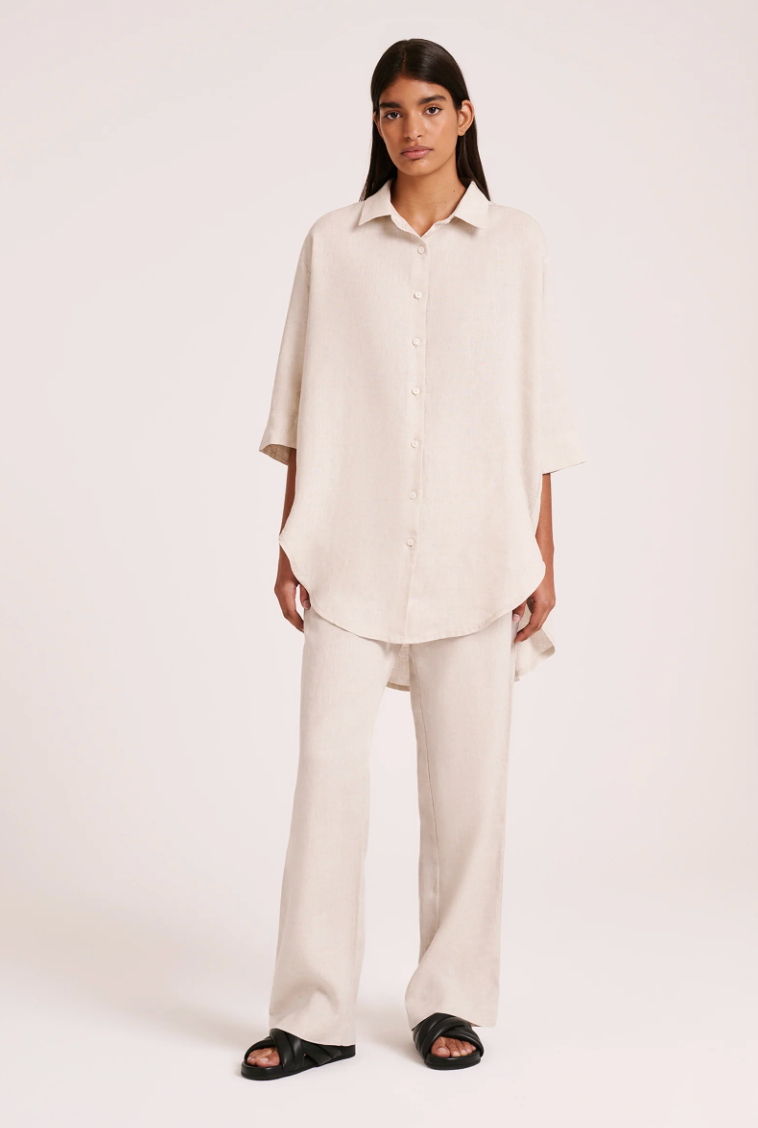 Lounge Linen Longline Shirt