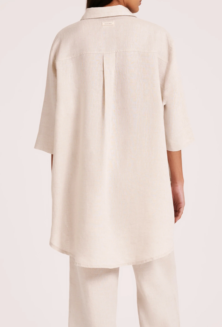 Lounge Linen Longline Shirt