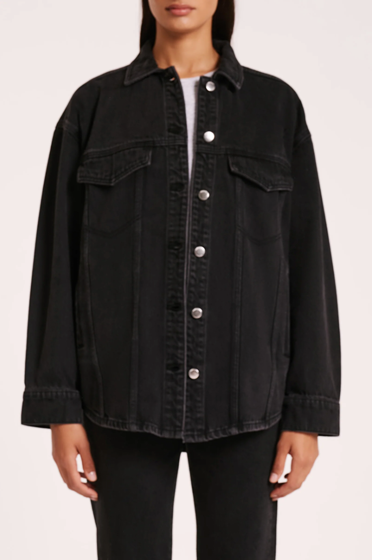 Organic Denim Jacket - Vintage Black