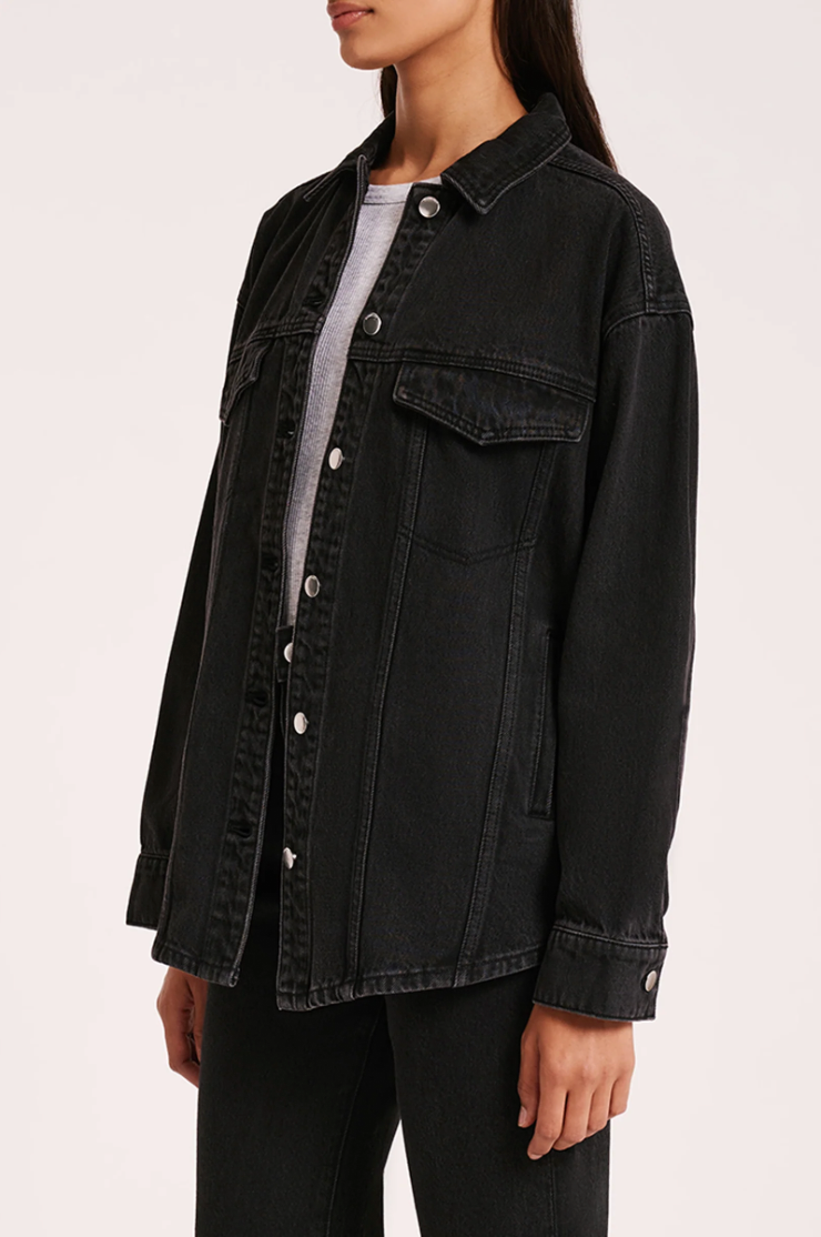 Organic Denim Jacket - Vintage Black