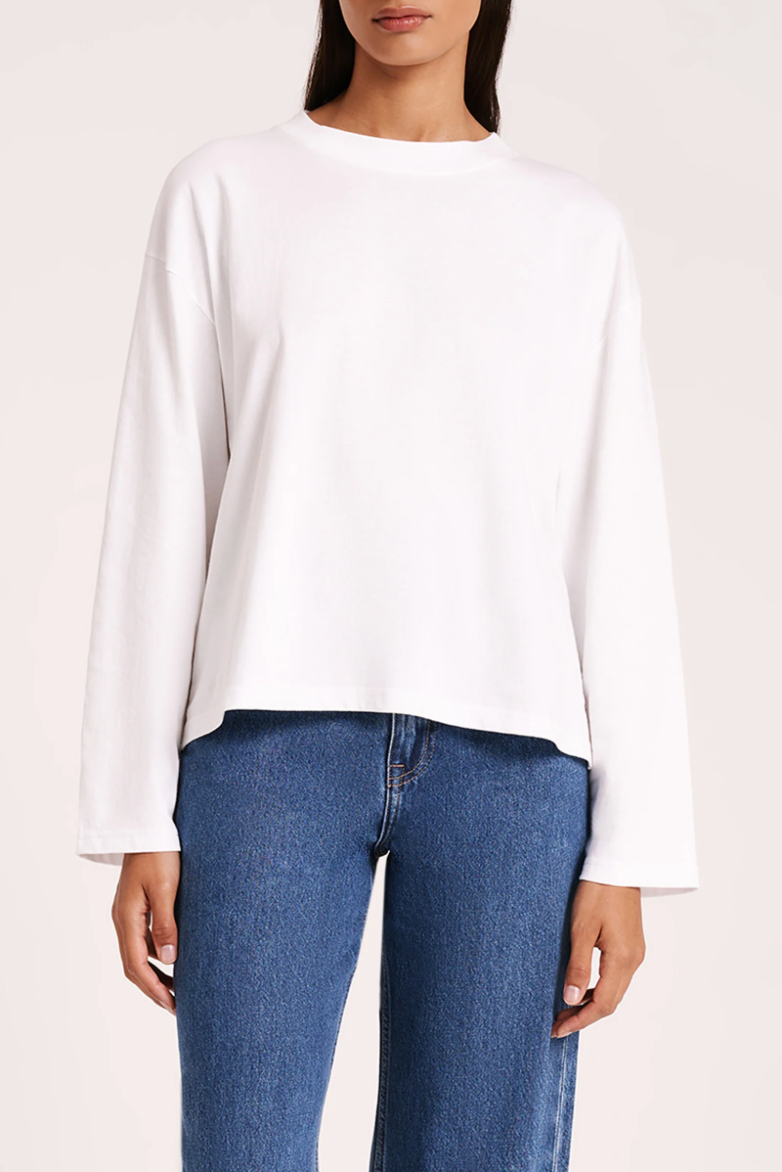 Organic Long Sleeve Tee - White