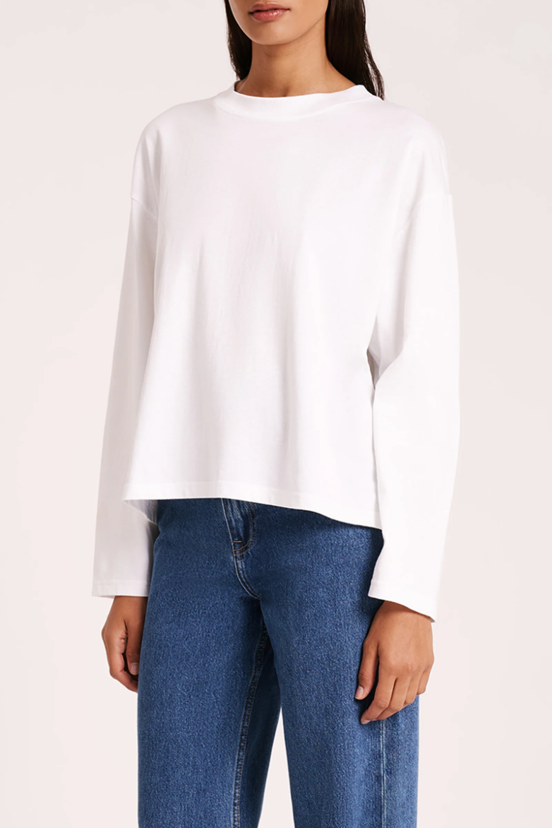 Organic Long Sleeve Tee - White