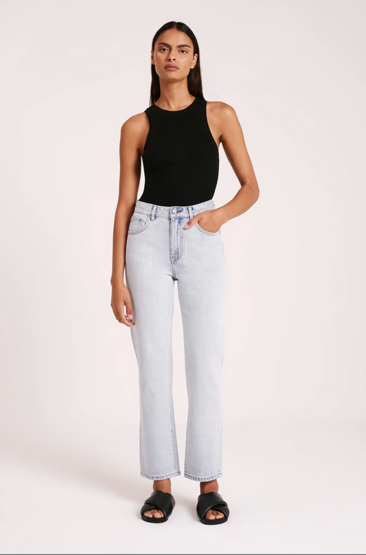 Organic Relaxed Leg Jean - Clear Blue