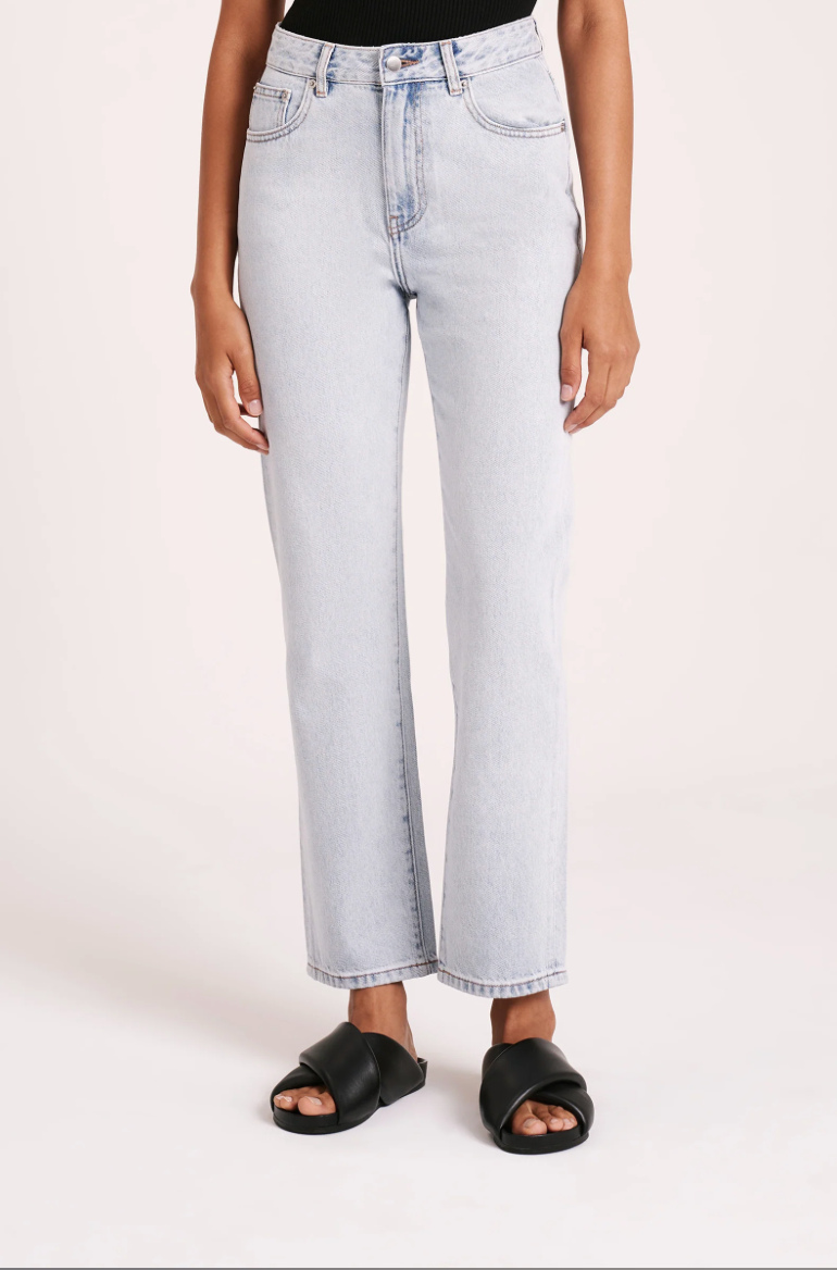 Organic Relaxed Leg Jean - Clear Blue