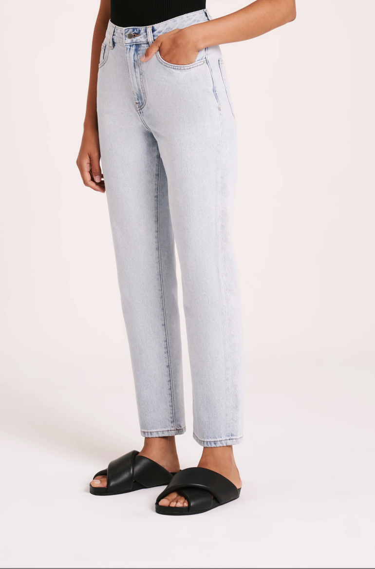 Organic Relaxed Leg Jean - Clear Blue