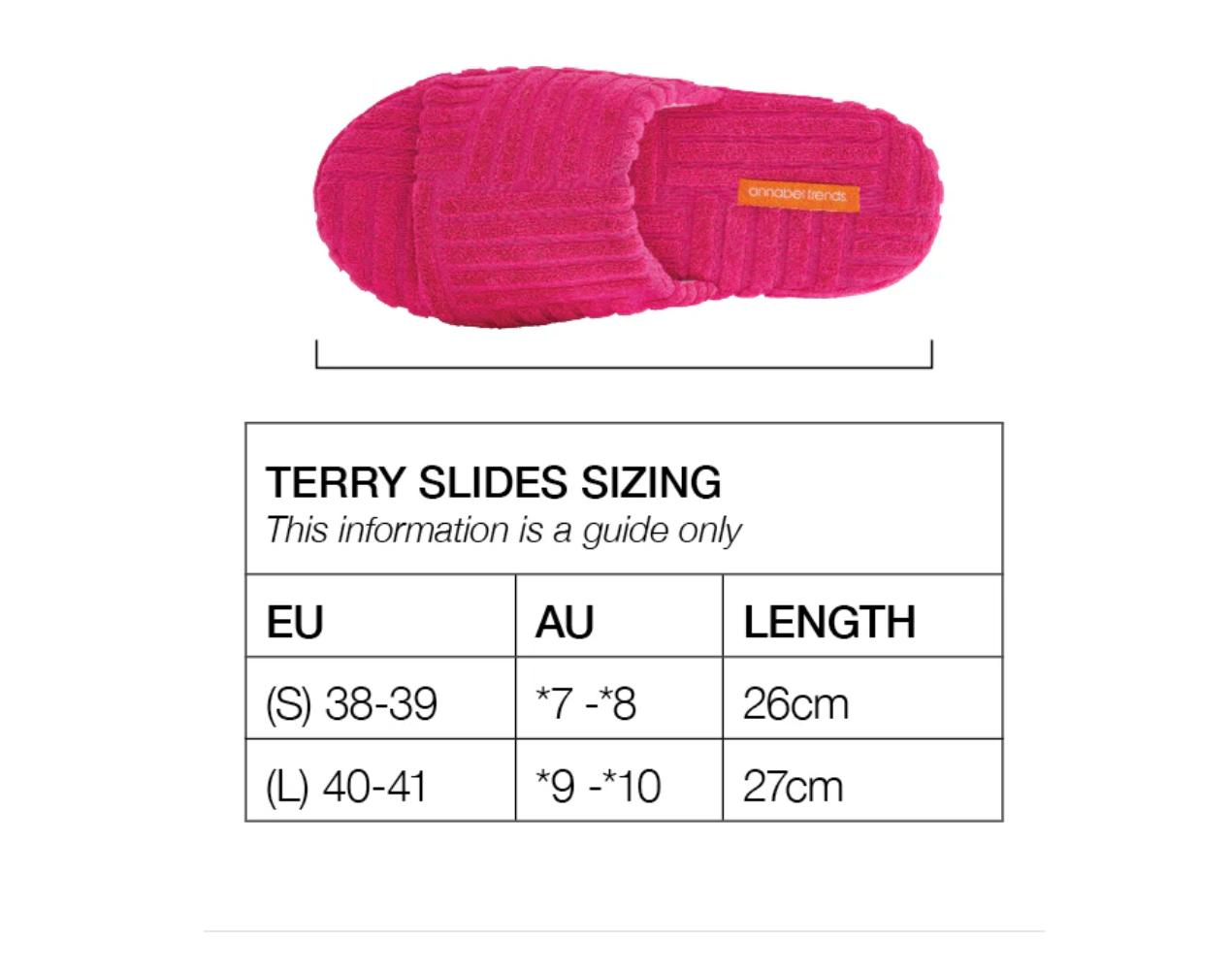 Terry Slippers - Pink Flower