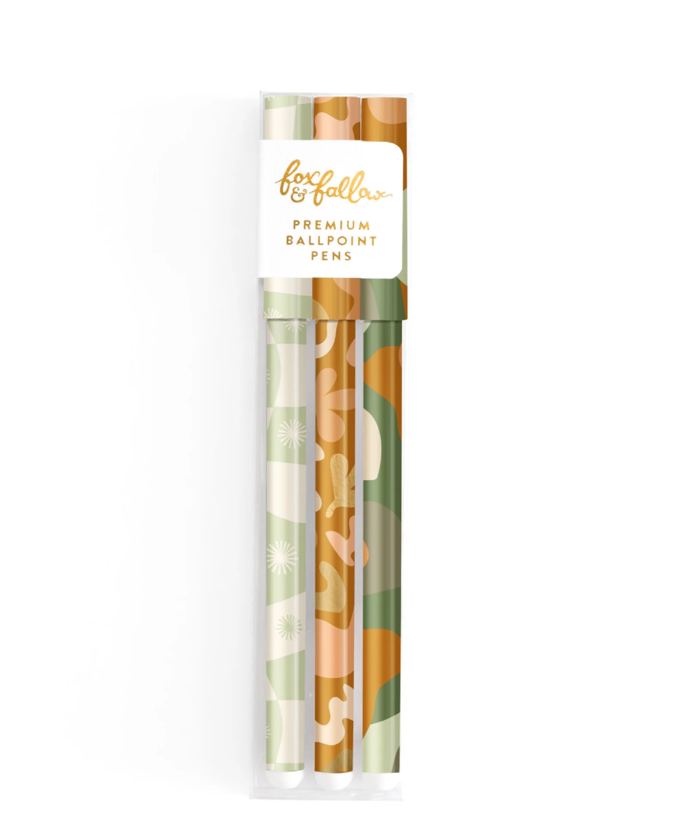 Ballpoint Pen Pack - Sage Warp