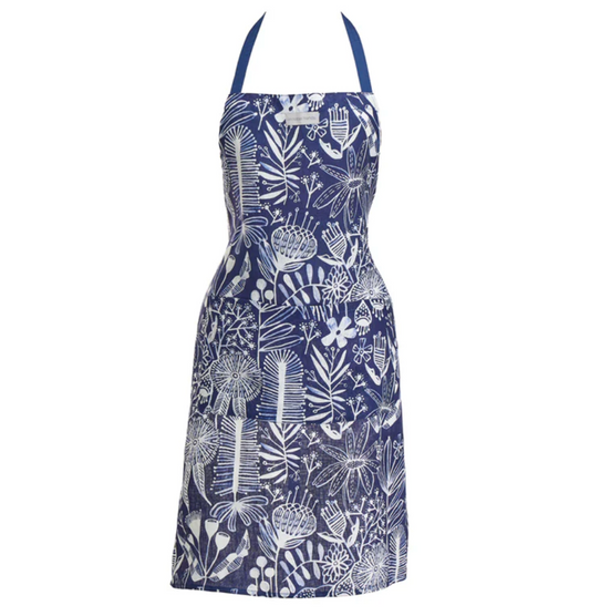Linen Apron - Navy Natives
