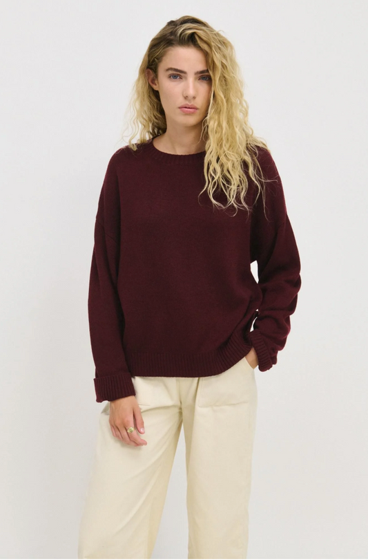 Victoria Knitted Jumper - Port