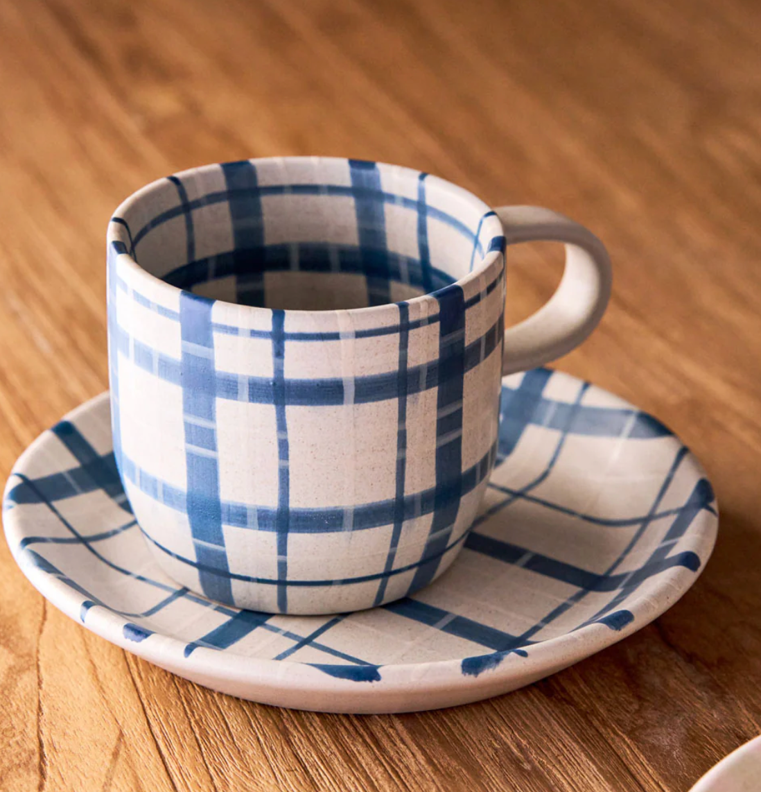 Denim Check Cat's Pyjamas Mug