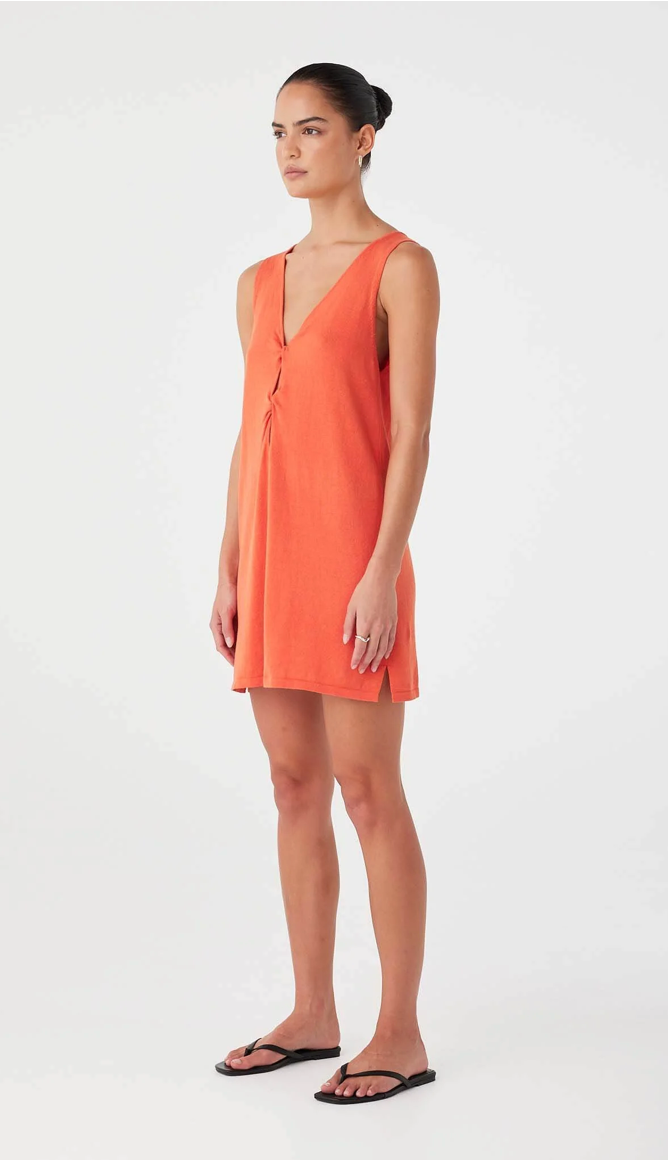 Paloma Mini Dress - Mandarin