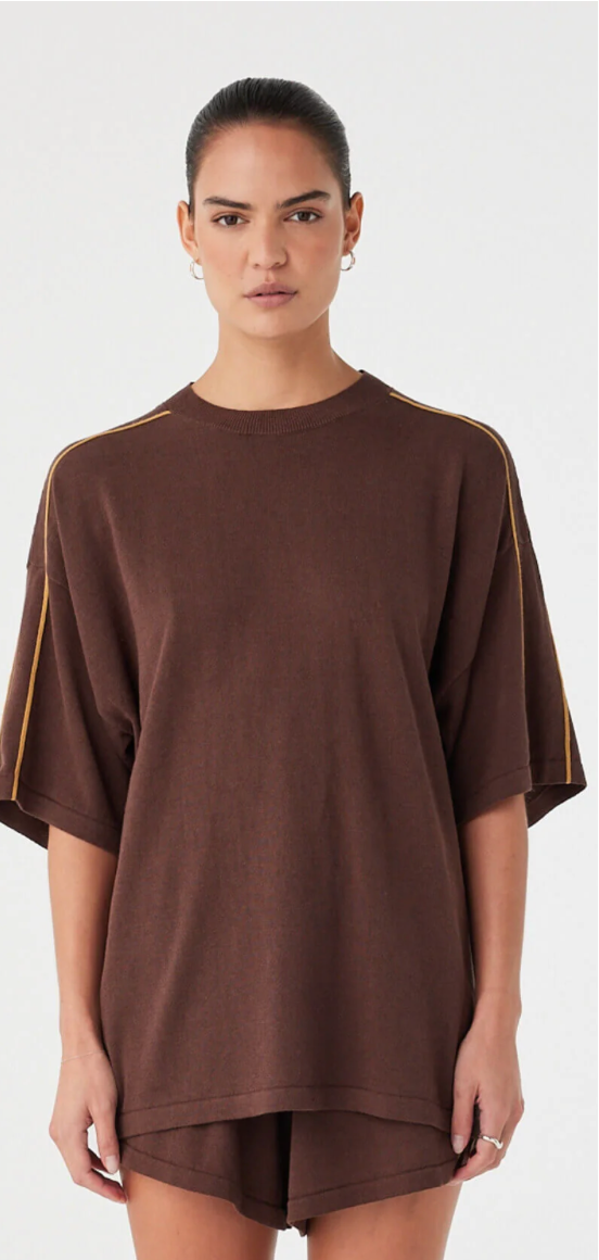 Pippa Oversized Tee - Espresso