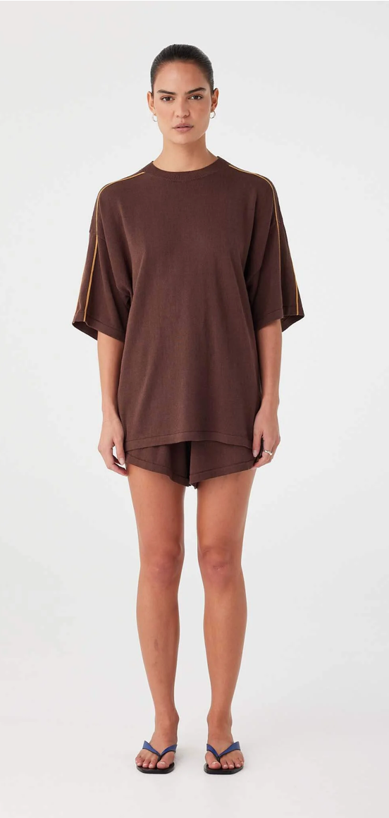 Pippa Oversized Tee - Espresso