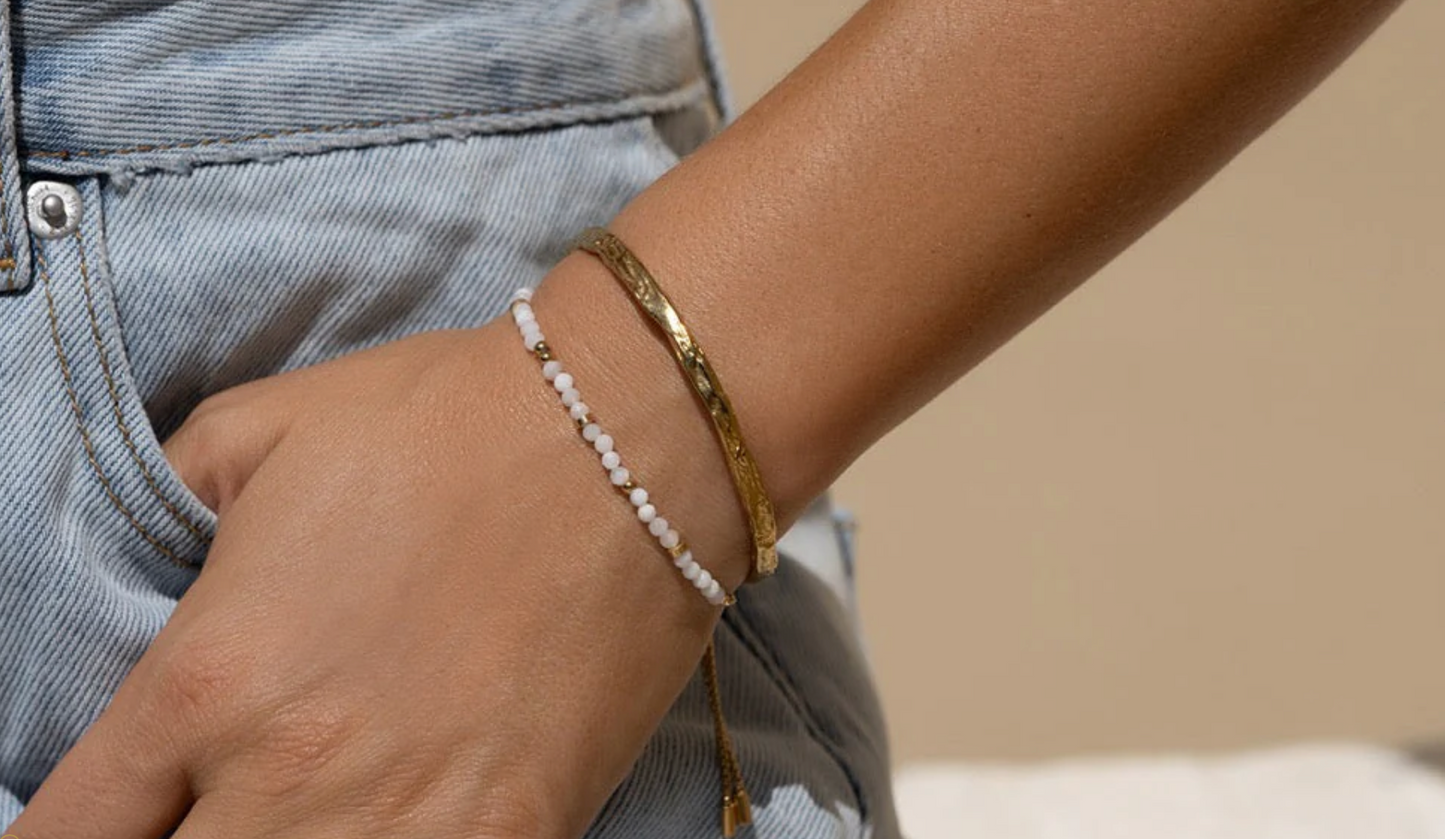 Myla Moonstone and Gold Bracelet