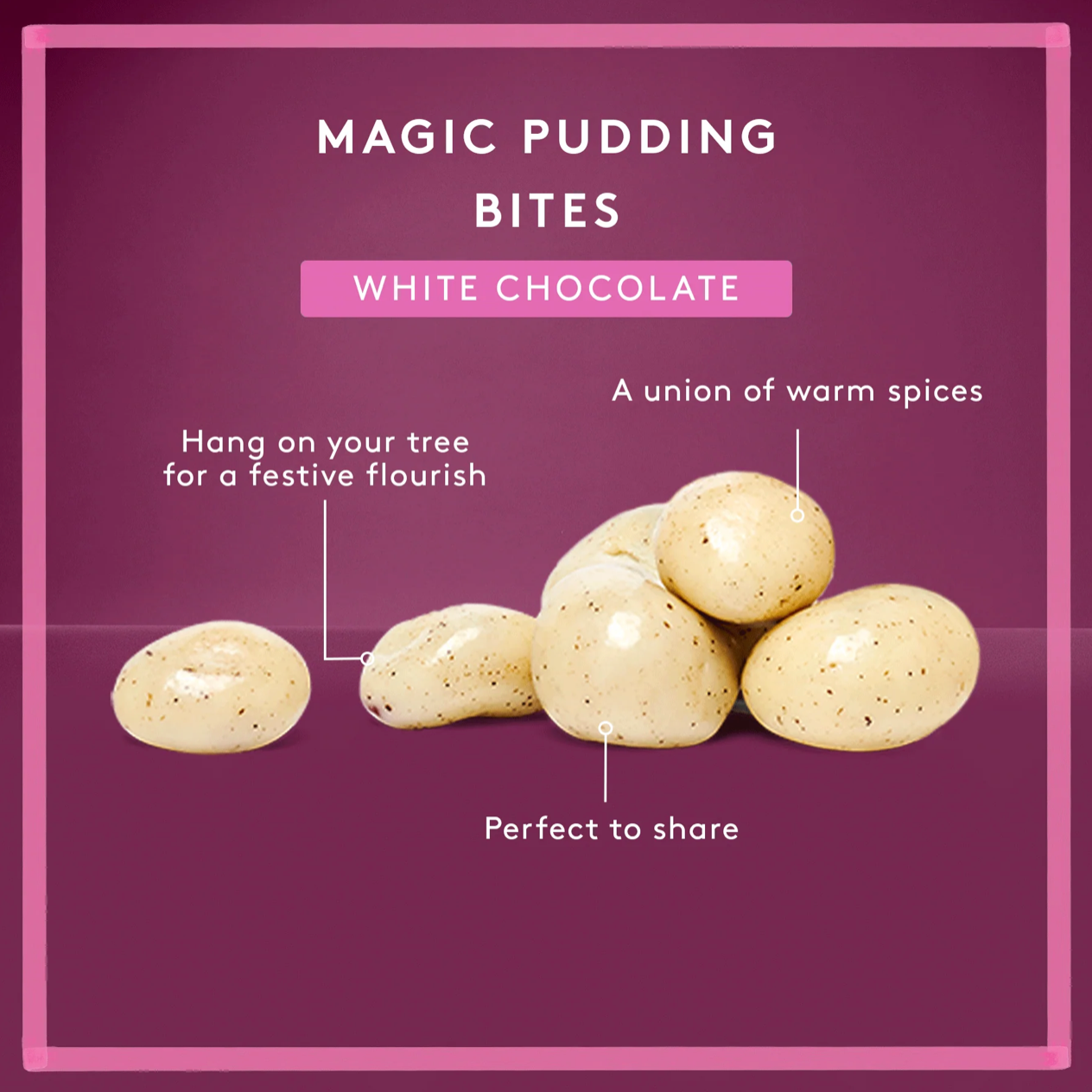 Magic Pudding Bites Cube - White Chocolate