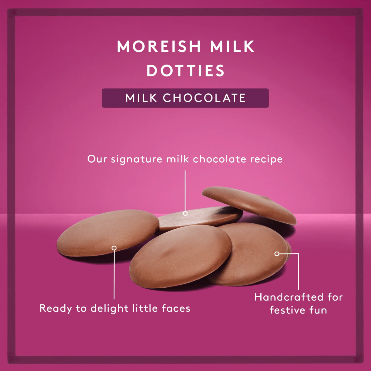 Moreish Milk Dotties Cube - Milk Chocolate