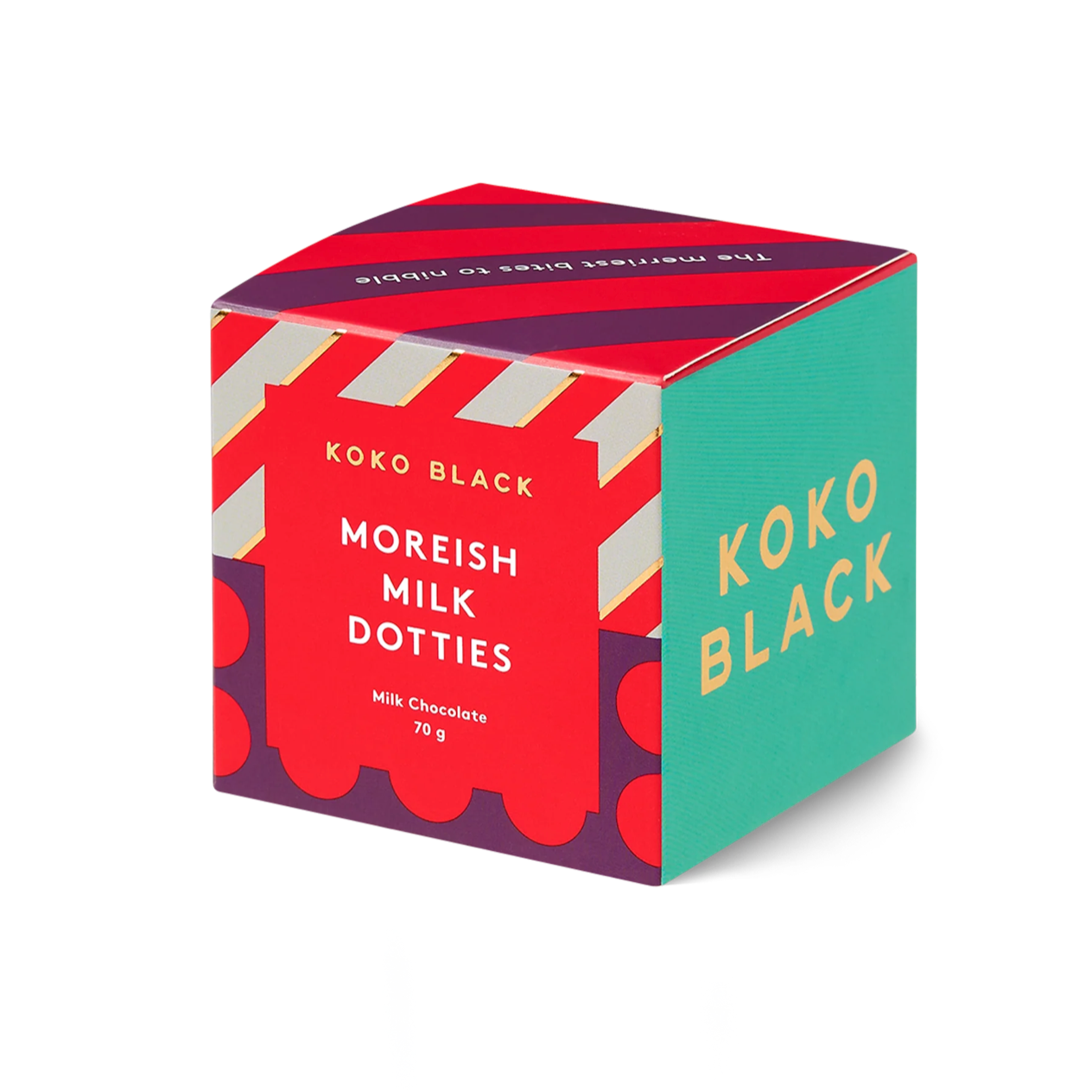 Moreish Milk Dotties Cube - Milk Chocolate