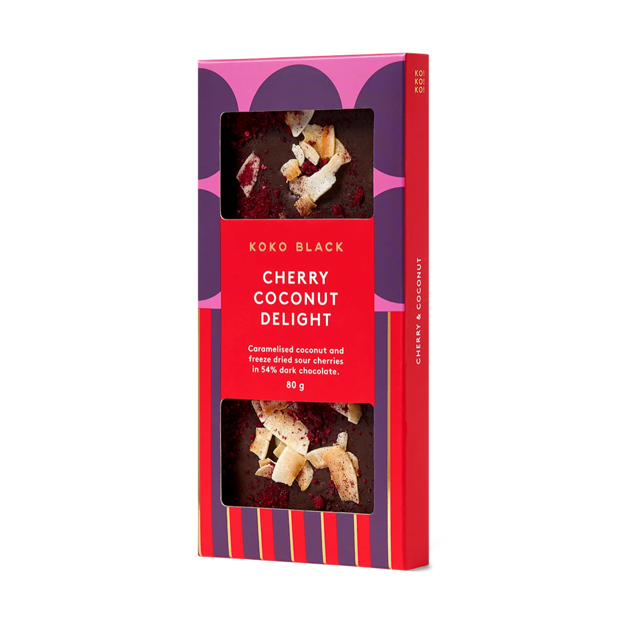 Cherry Coconut Delight Block - Dark Chocolate