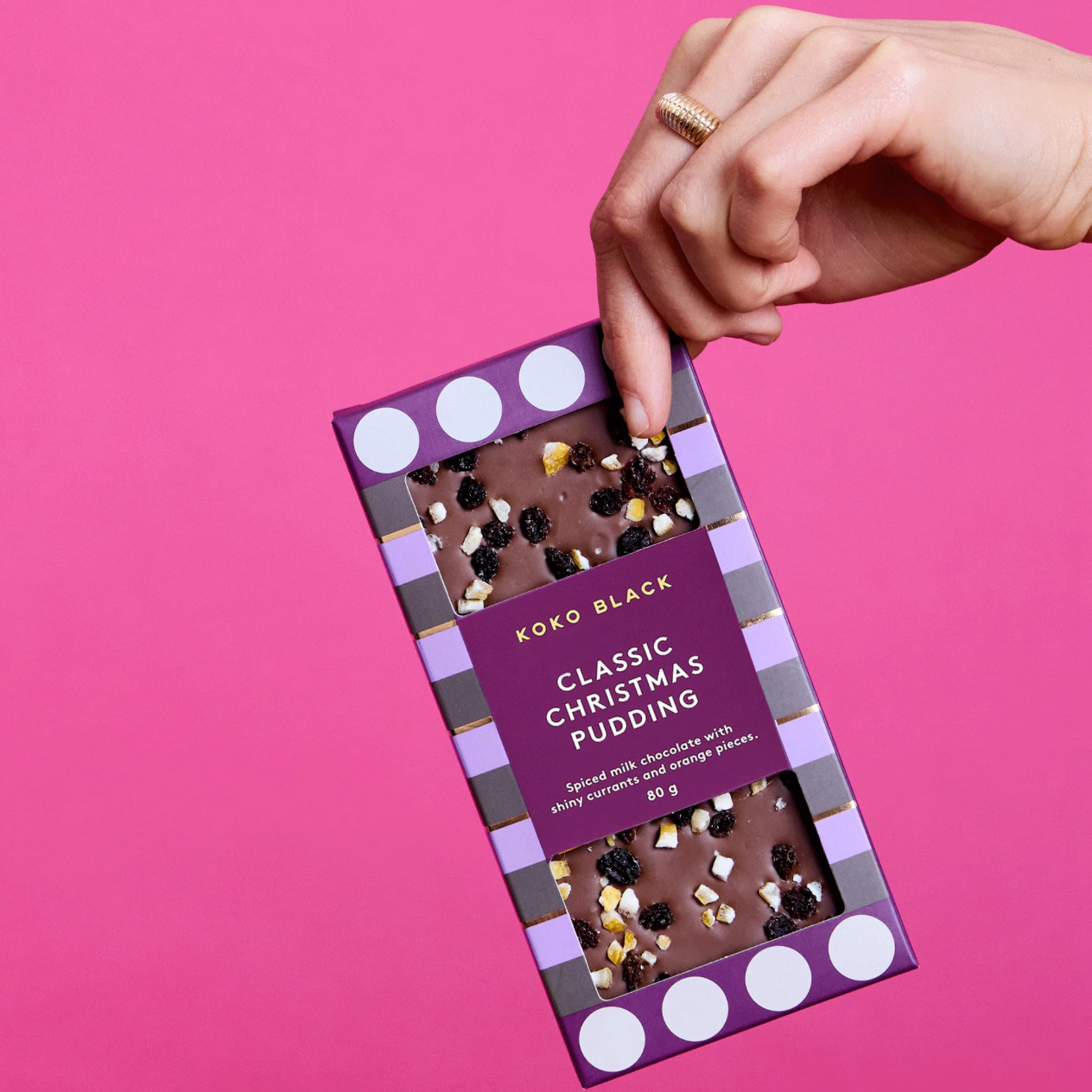 Classic Christmas Pudding Block - Milk Chocolate