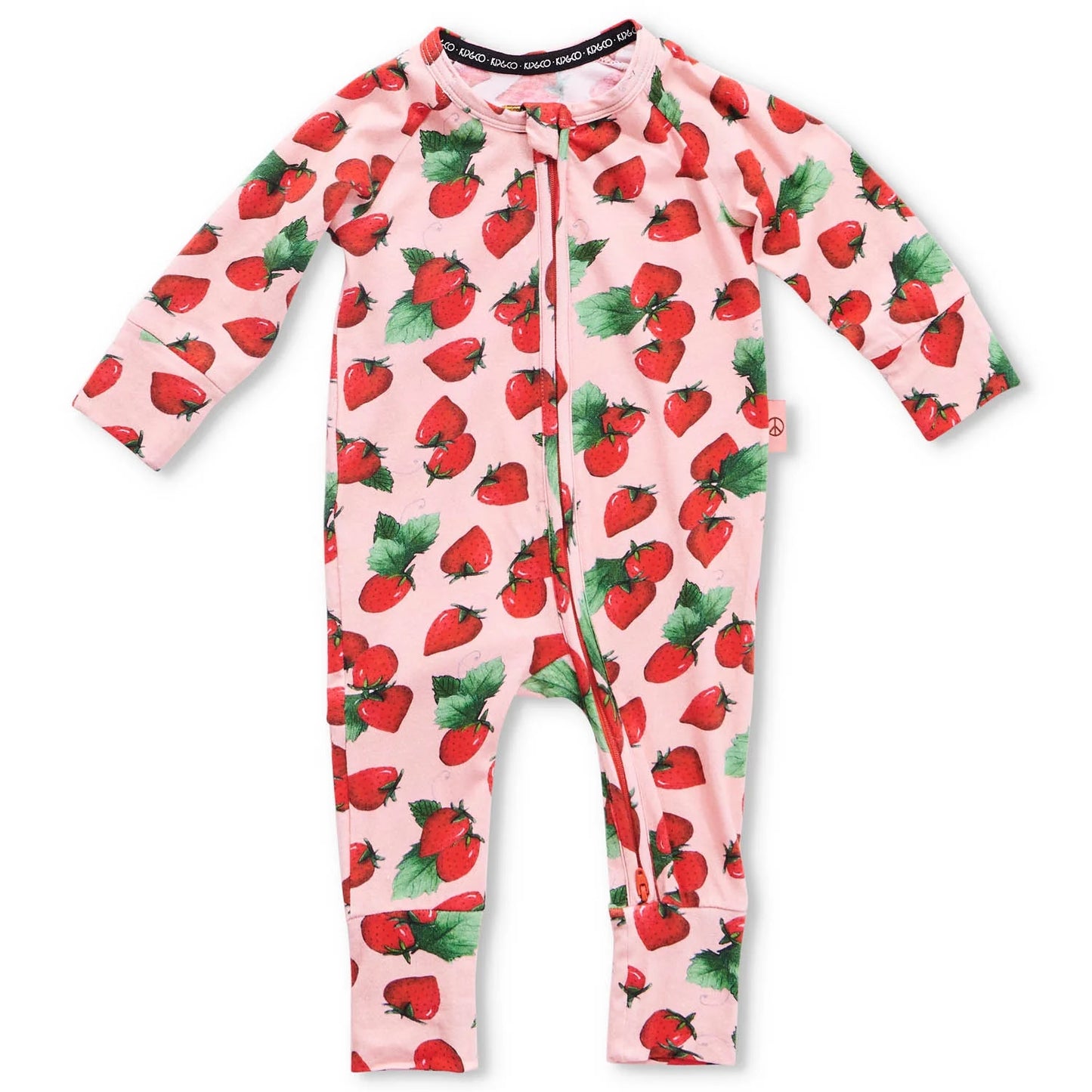 Strawberry Delight - Organic Long Sleeve Romper