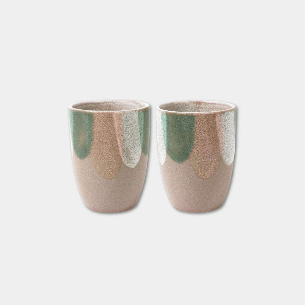 Latte Cups / Green Tate 2pk