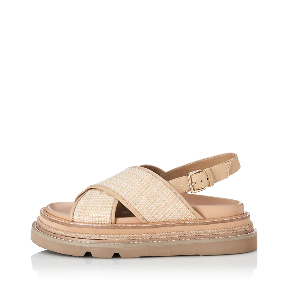 Verona Slide - Natural/Natural Raffia