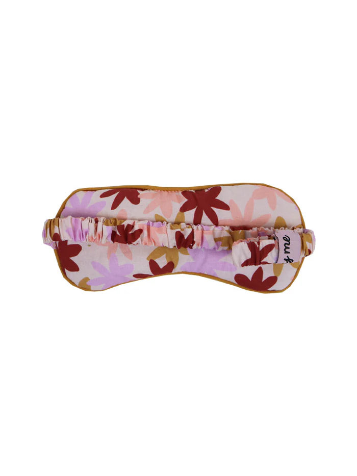 Peach Floral Eye Mask