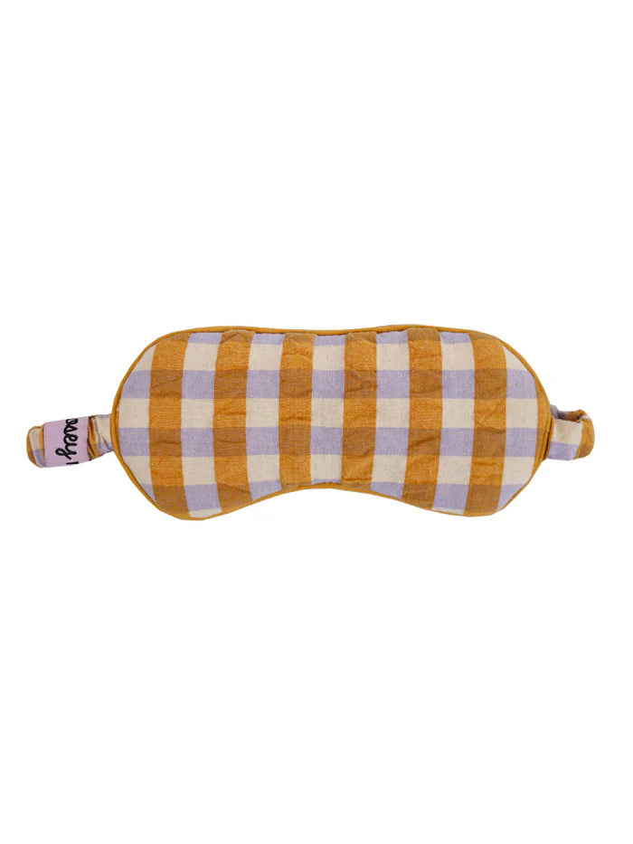 Mango Seersucker Eye Mask