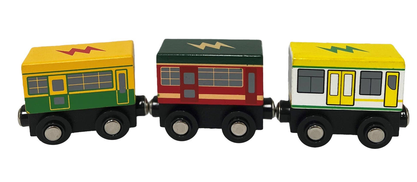 Magnetic Melbourne Tram Set Wooden