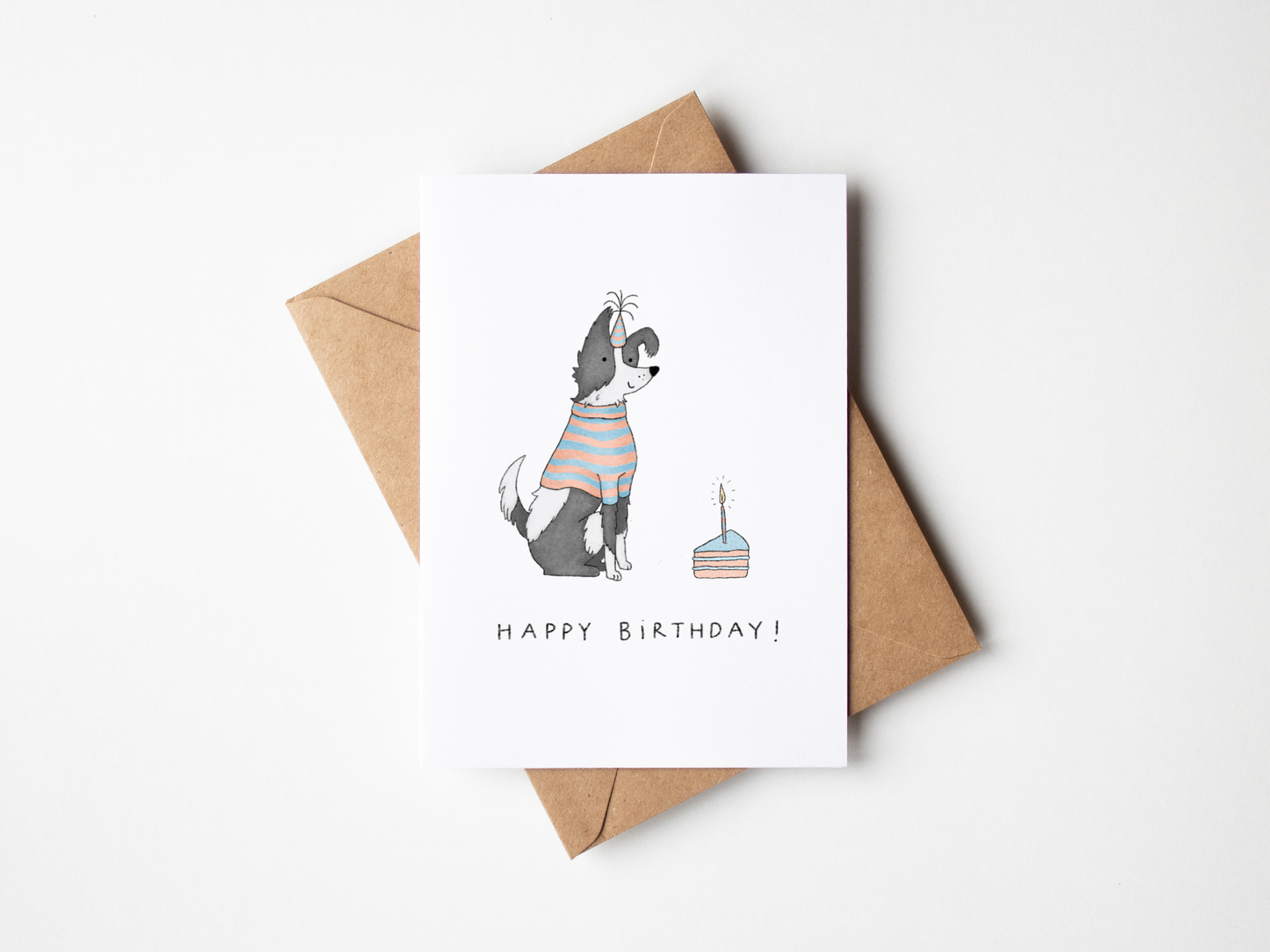 Birthday Border Collie Card