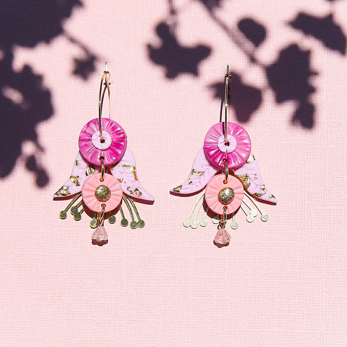 Cherry Blossom Hoops