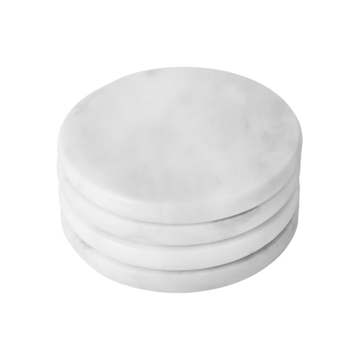 David & Waddell - Nuvolo Marble Coaster Set - 4pcs