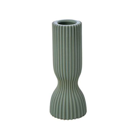 Emporium Ribbed Ceramic Vessel - Green