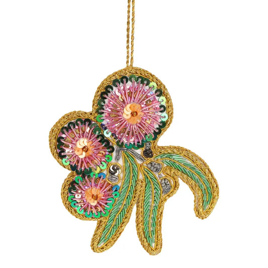 Gumnut Flower Sequin Christmas Decoration