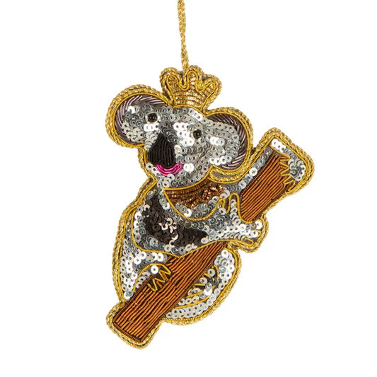 Kimi Koala Sequin Christmas Decoration