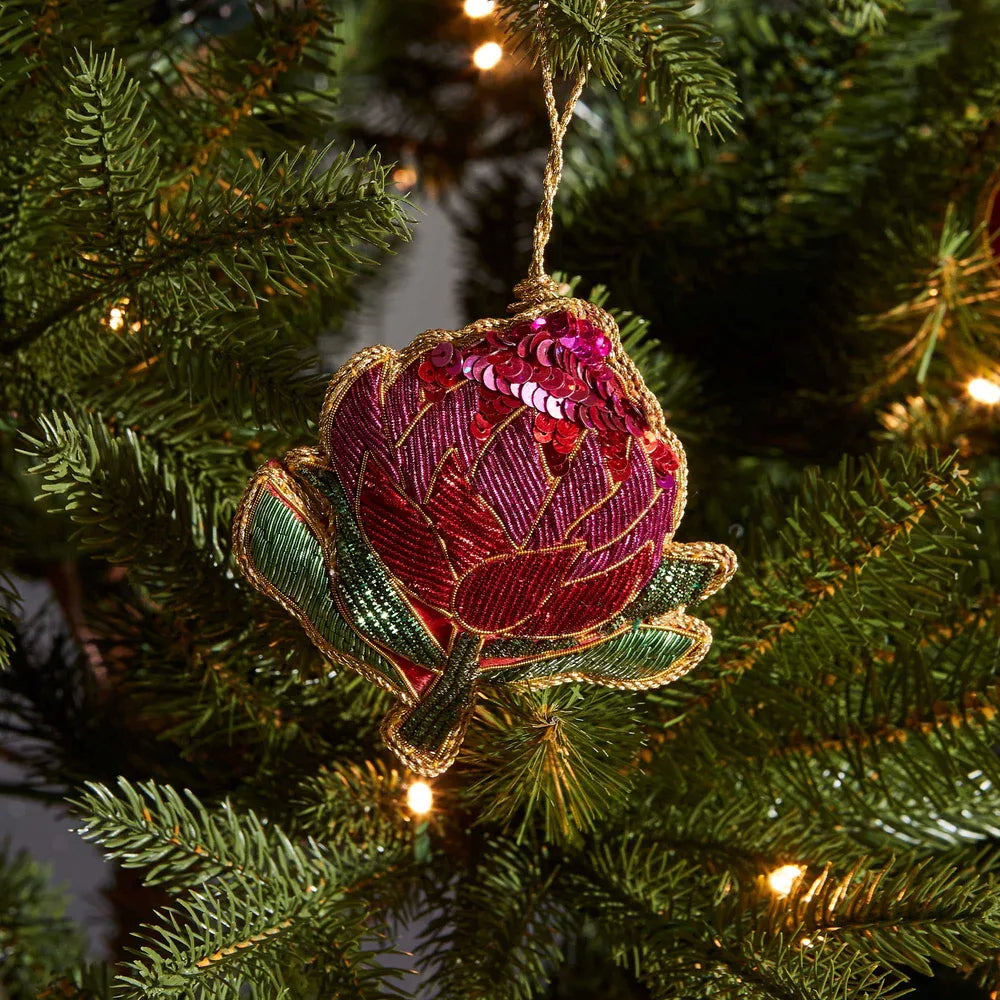 Waratah Sequin Christmas Decoration