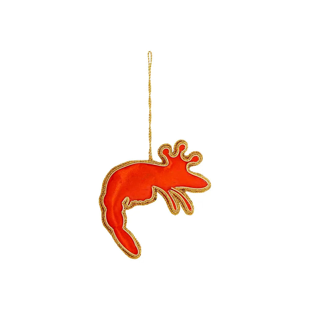 King Prawn Sequin Christmas Decoration