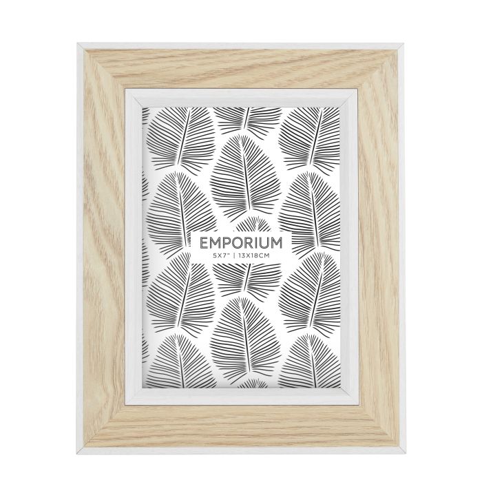 Grand Designs 5x7 Photo Frame - Natural/White