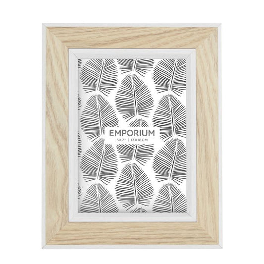 Grand Designs 5x7 Photo Frame - Natural/White