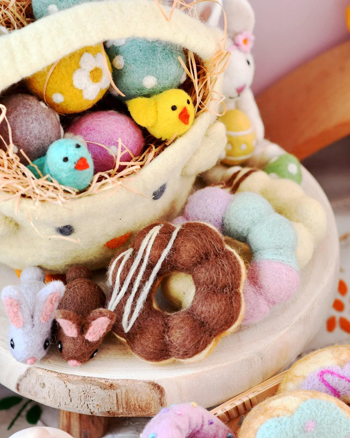 Easter Yellow Chick Egg Hunt Basket
