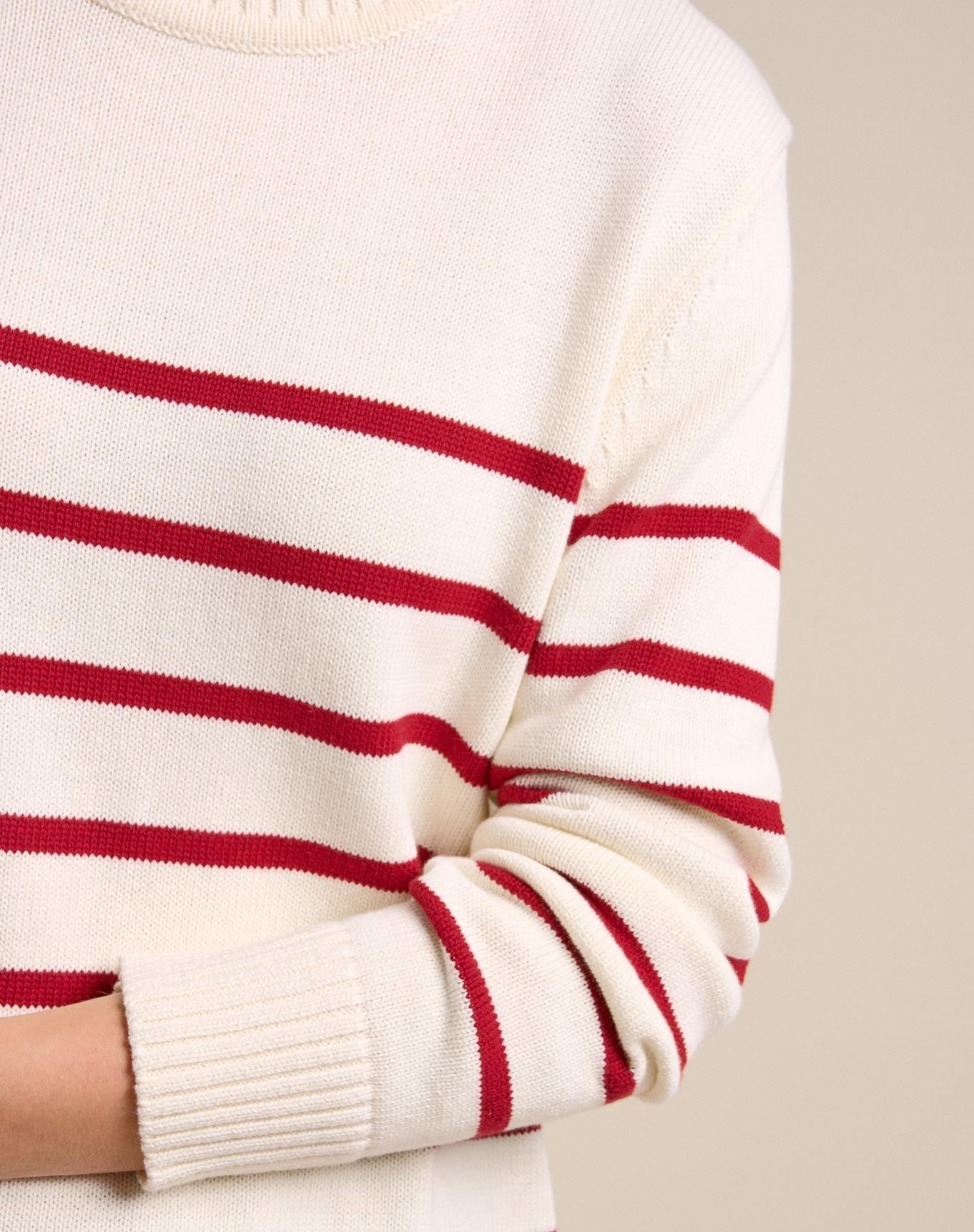 Serena Sweater - Cherry Stripe