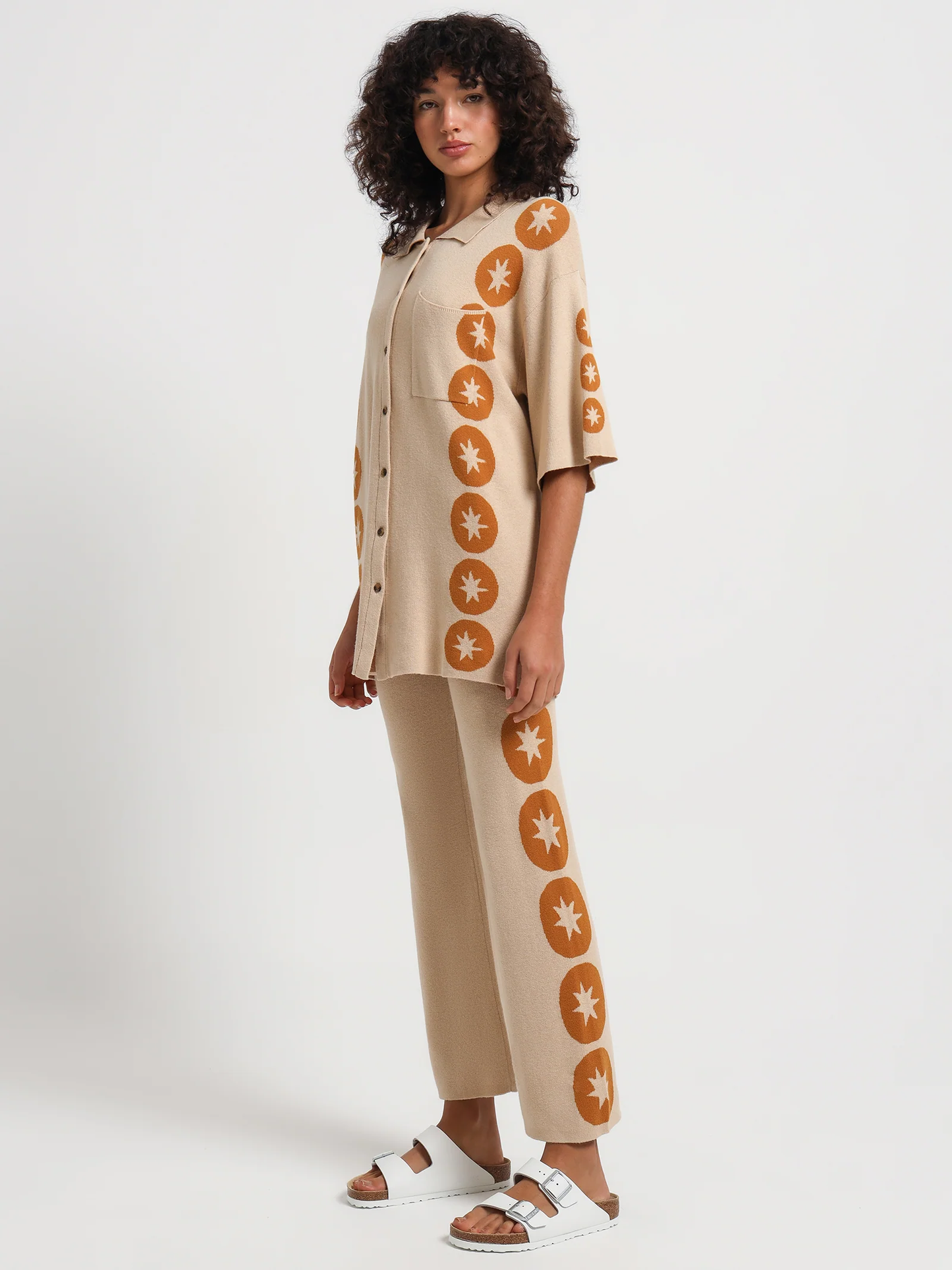 Kora Knitted Wide Leg Pant In Sunshine