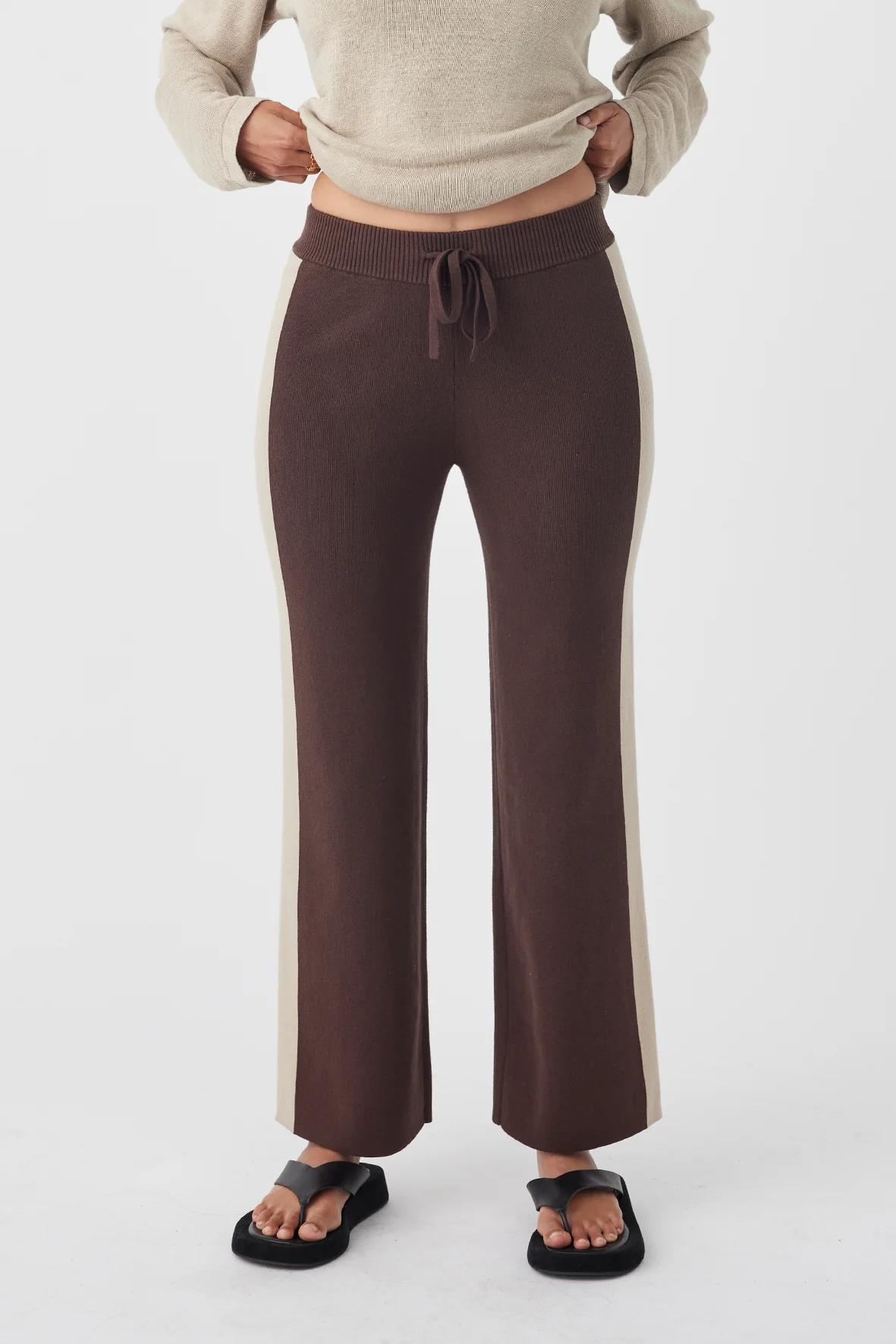 Neo Pant - Chocolate & Taupe