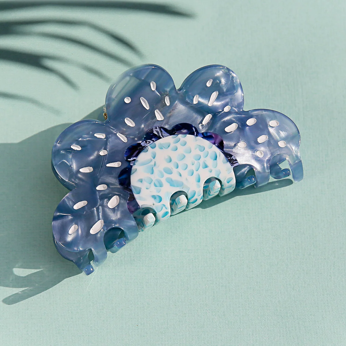 Daisy Hair Claw Clip - Blue