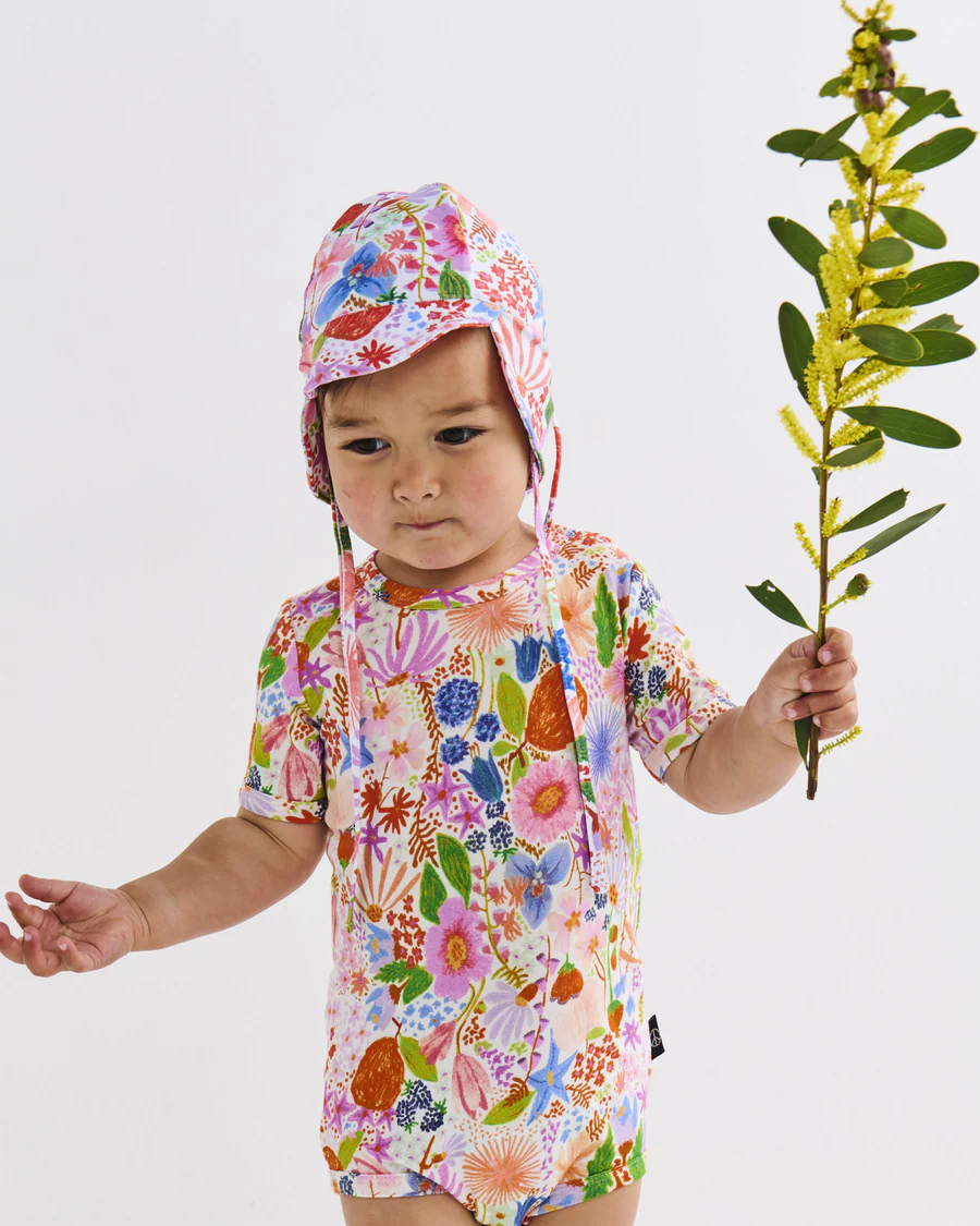 Meandering Meadow Organic Short Sleeve Romper